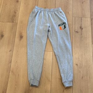 U Miami Champion Light Gray Miami Sweatpants